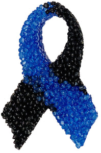 Black and Blue Awareness Ribbons